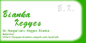 bianka kegyes business card